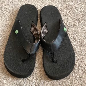 Black Yoga Mat Flip Flops